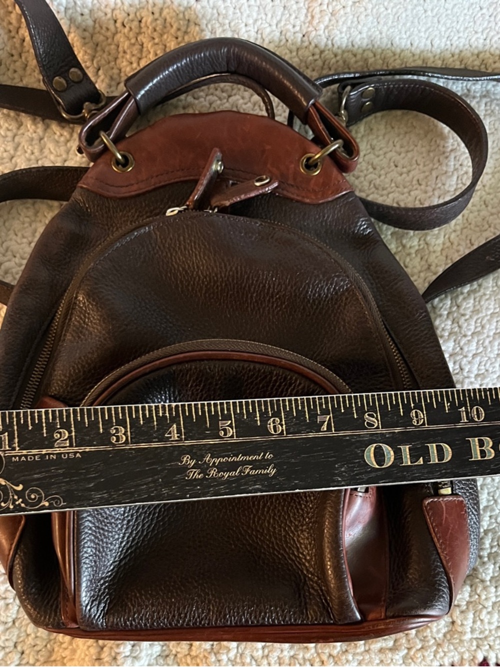 M. Landon leather backpack sling day pack - Picture 7 of 7